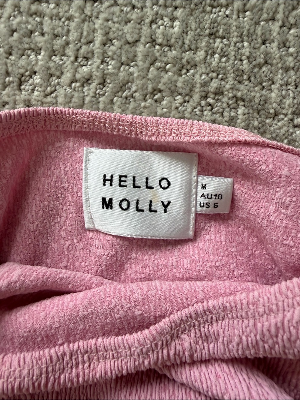 Hello Molly One-Shoulder Ruched Tie Midi Dress in Light Pink - Picture 3 of 3
